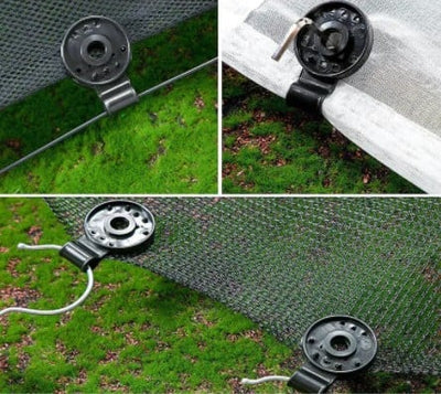 Pinces de Fixation pour Voile d'Ombrage et Filet de Jardin – Lot de 40