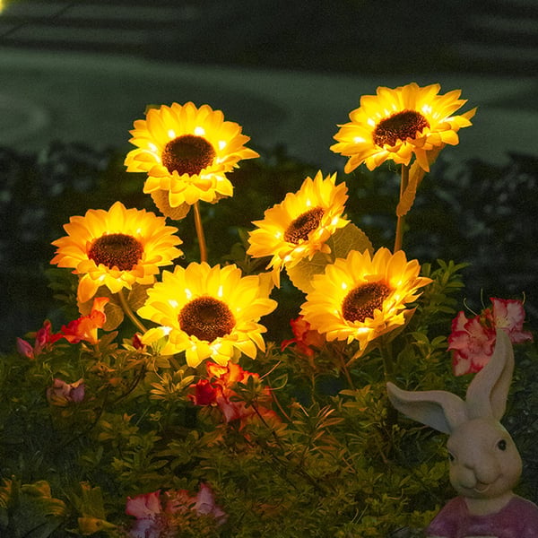 Lampes Solaires Tournesol pour Jardin – Lumière d'Ambiance Extérieure