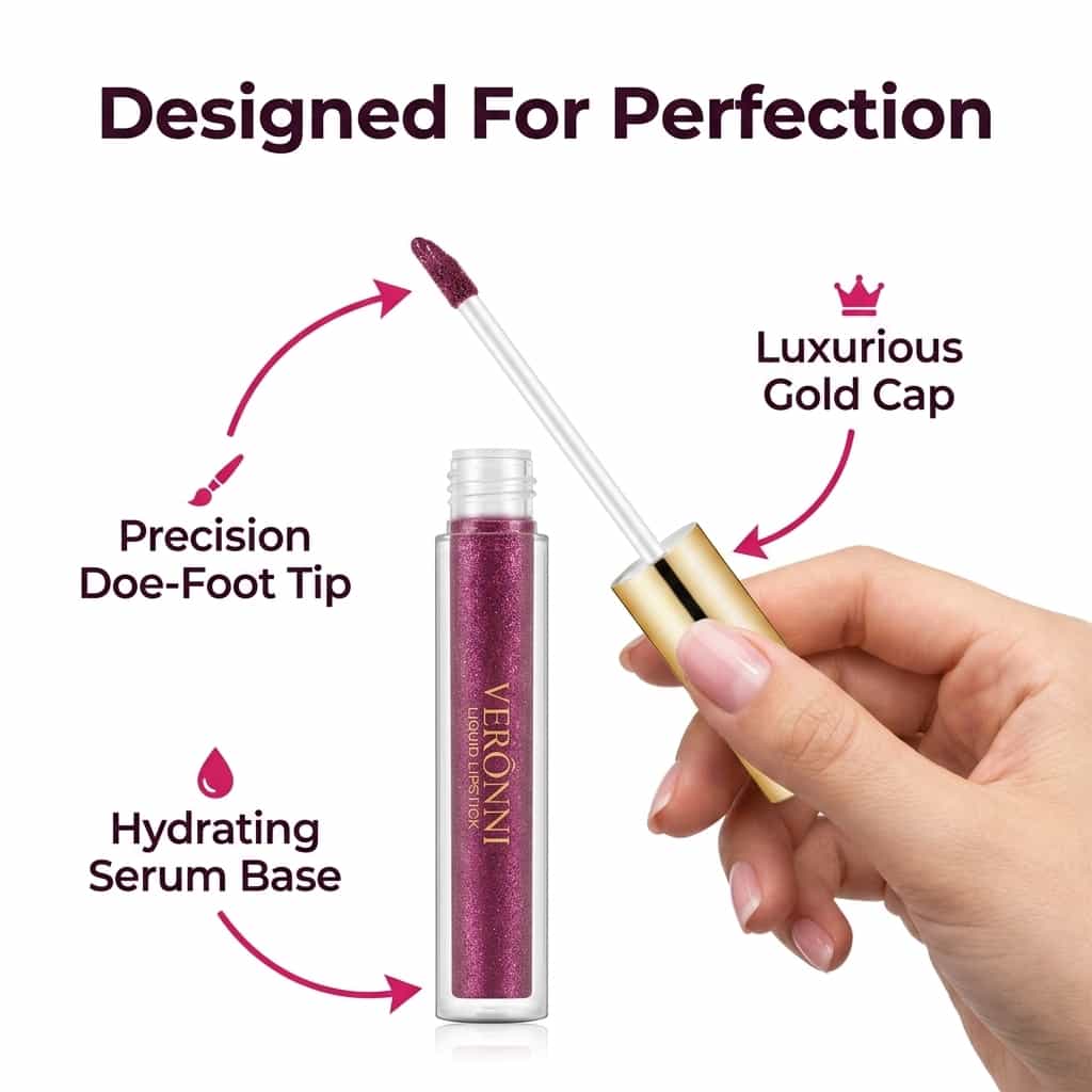 Rouge à Lèvres Liquide Longue Tenue 12h – Éclat Diamant Hydratant