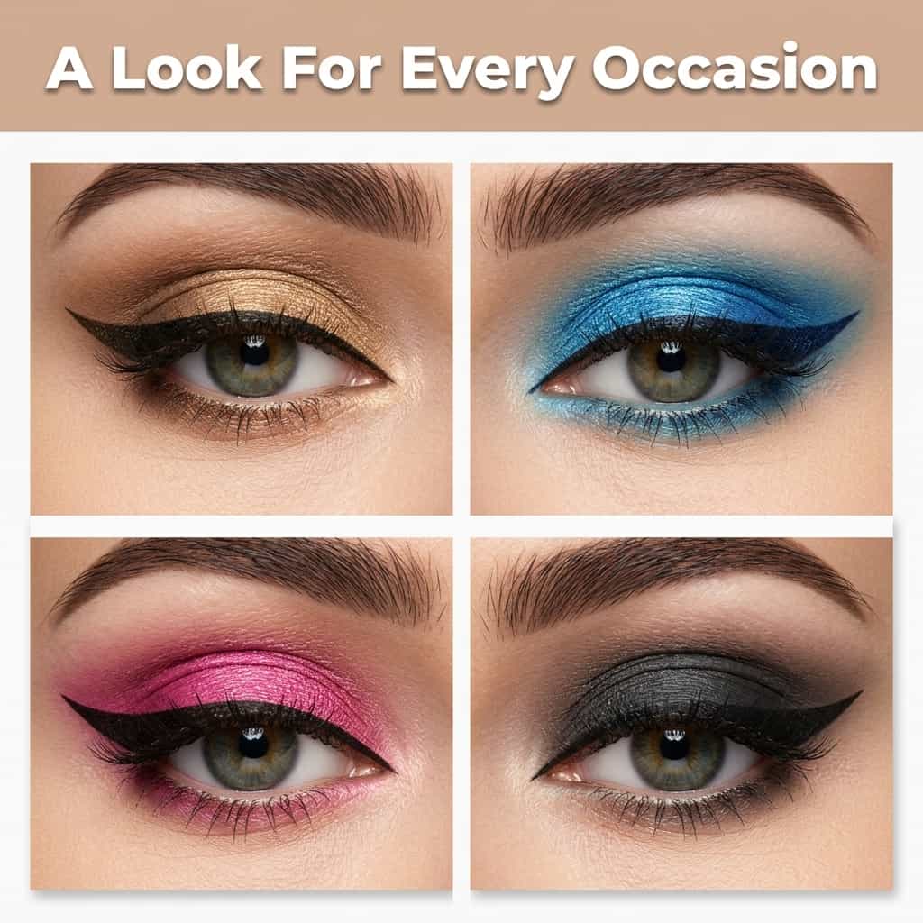 Stickers Eyeliner Réutilisables Imperméables – Trait Parfait Sans Pinceau
