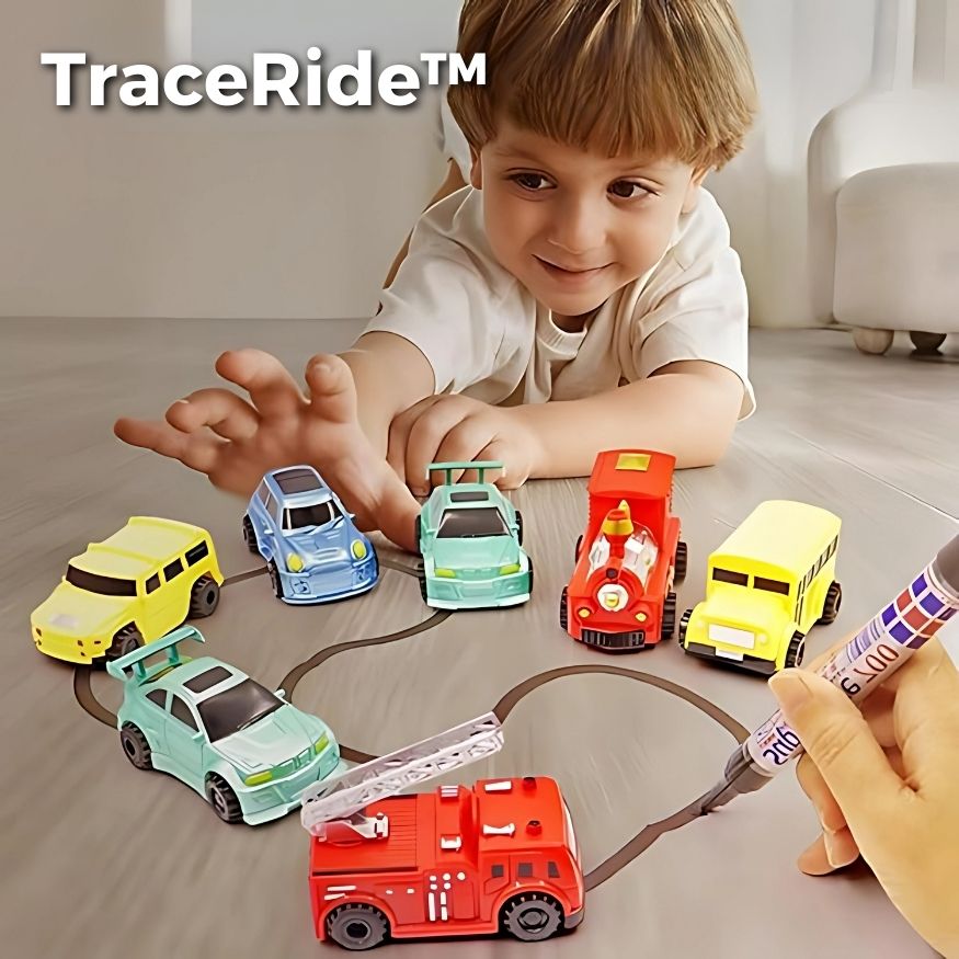 TraceRide™ – Voiture jouet traçable avec stylo magique inductif [50 % de réduction]