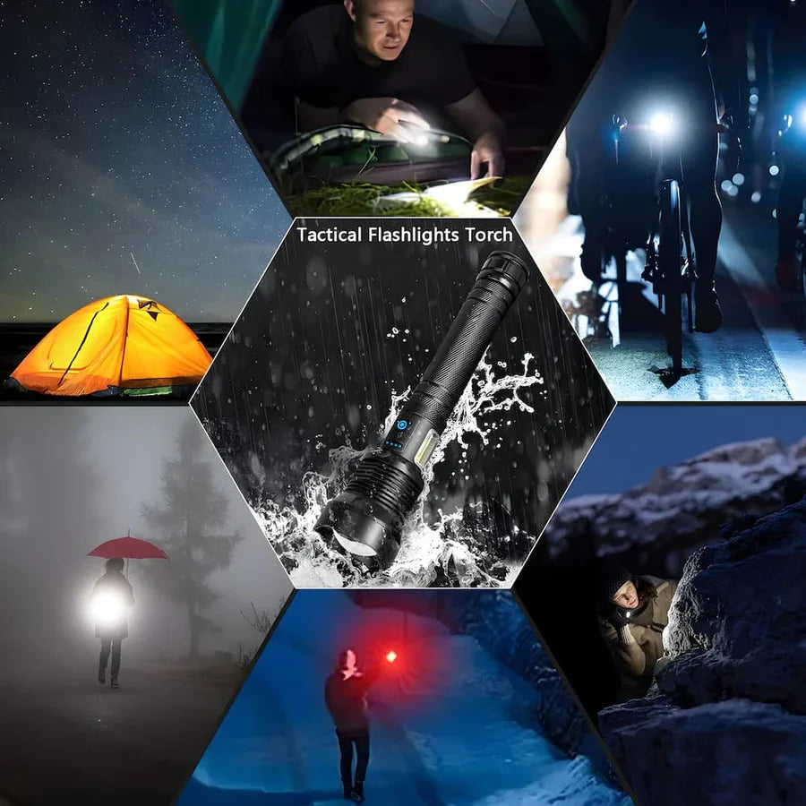 Lampe Torche Puissante 7000 Lumens – Étanche IPX5 pour Outdoor