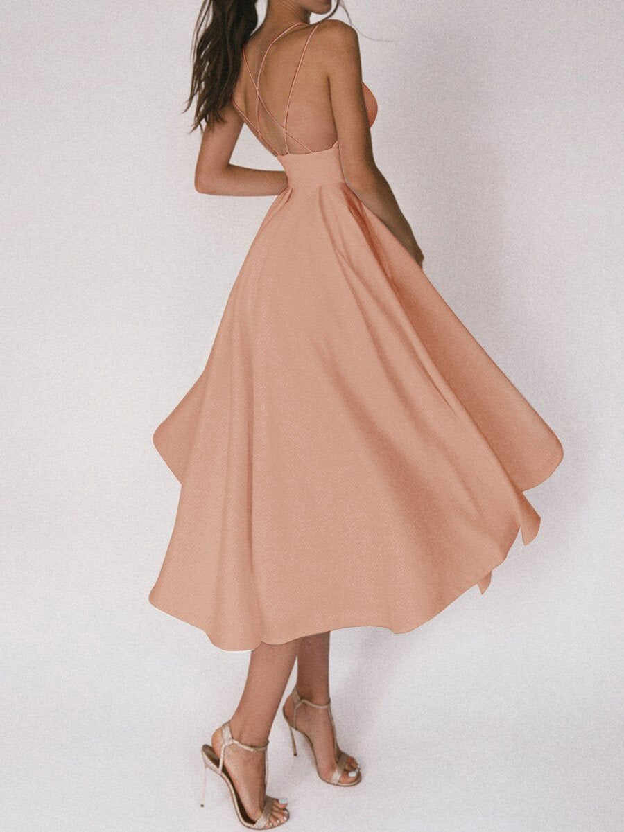 Glamara™ – Robe élégante avec décolleté en V et fines bretelles [50 % de réduction]