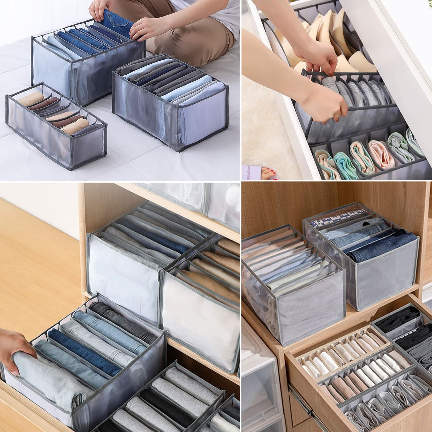 Organisateur de Tiroir Pliable – Lot de 3 Séparateurs Modulaires