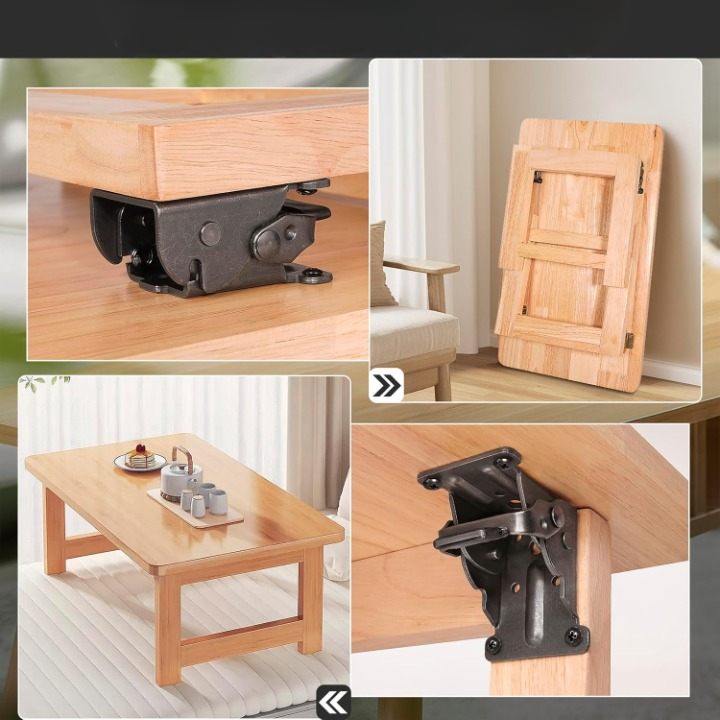 Équerre de table pliante en acier autoloqueuse jusqu'à 225 kg – Lot de 2