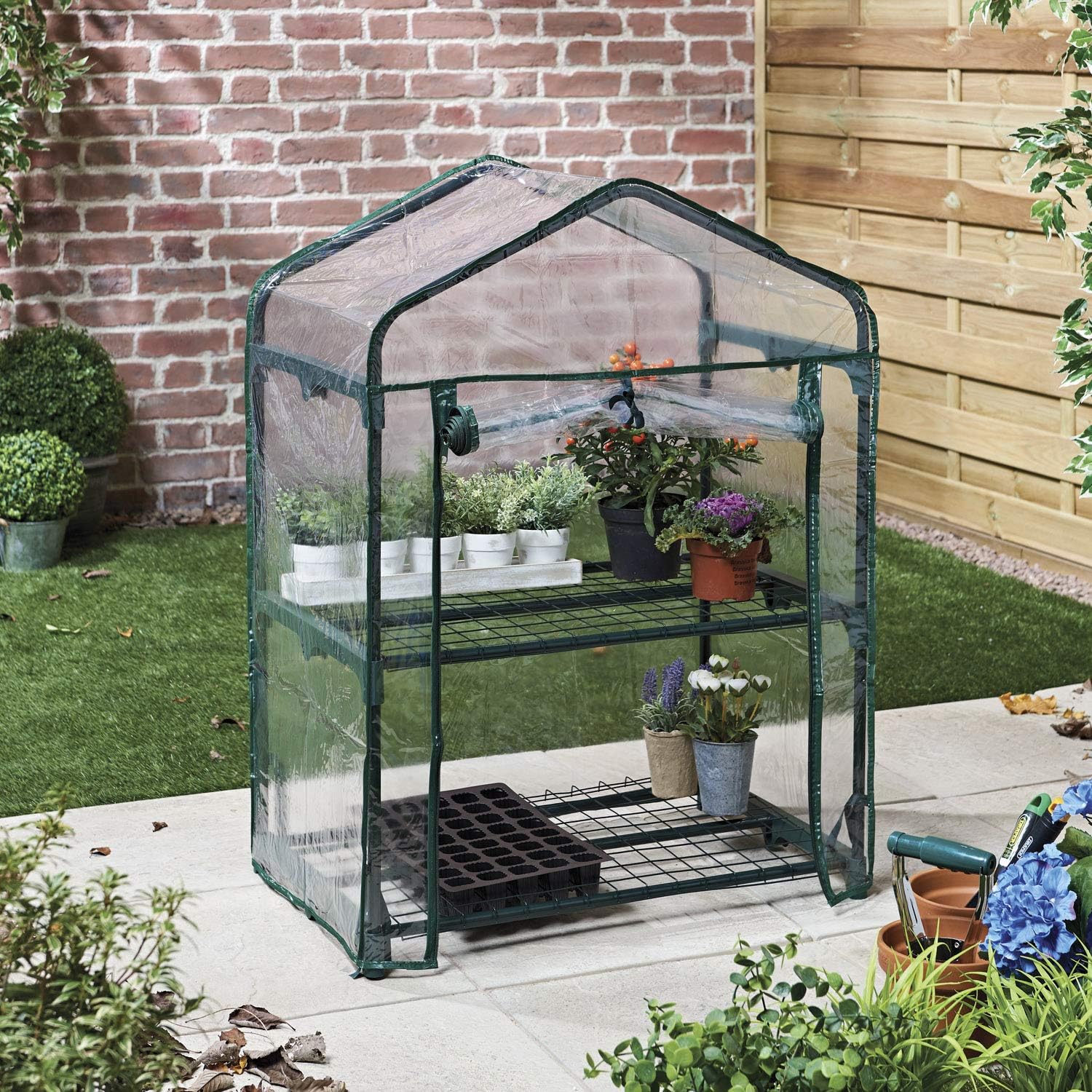 Housse de protection pour plantes en PVC transparent avec fermeture éclair