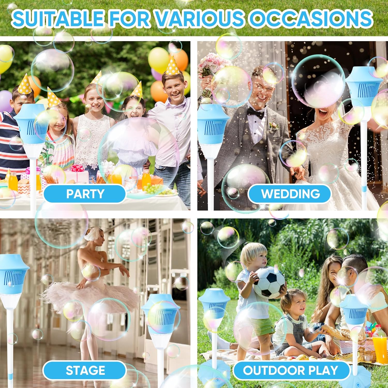 BubbleStorm™ – Machine à bulles portable pour le plaisir et la joie des enfants [50% de réduction]