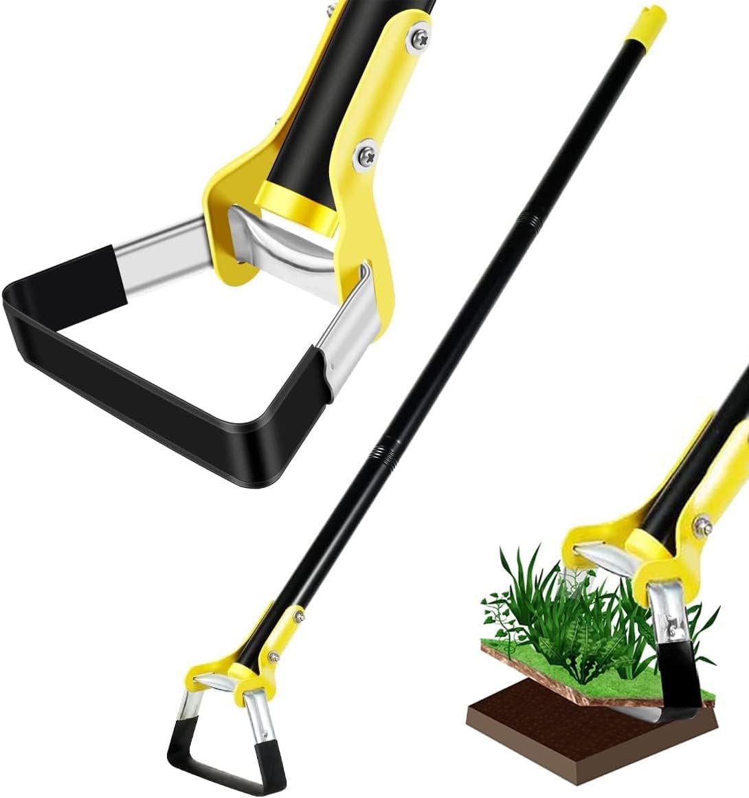 Houe de Jardin en Acier Inoxydable avec Manche Ergonomique Long