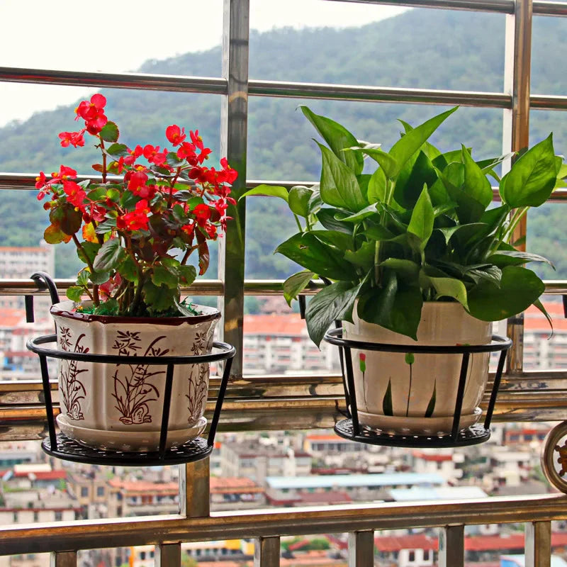 Support de Pot de Fleur pour Garde-Corps de Balcon – Sans Outils
