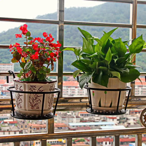 Support de Pot de Fleur pour Garde-Corps de Balcon – Sans Outils