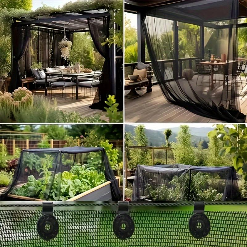 Filet Anti-Insectes Extérieur en Polyester pour Terrasse, Jardin et Serre