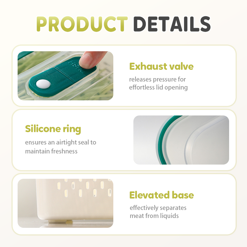 Boîtes Hermétiques Empilables avec Joint en Silicone pour Conserver les Aliments