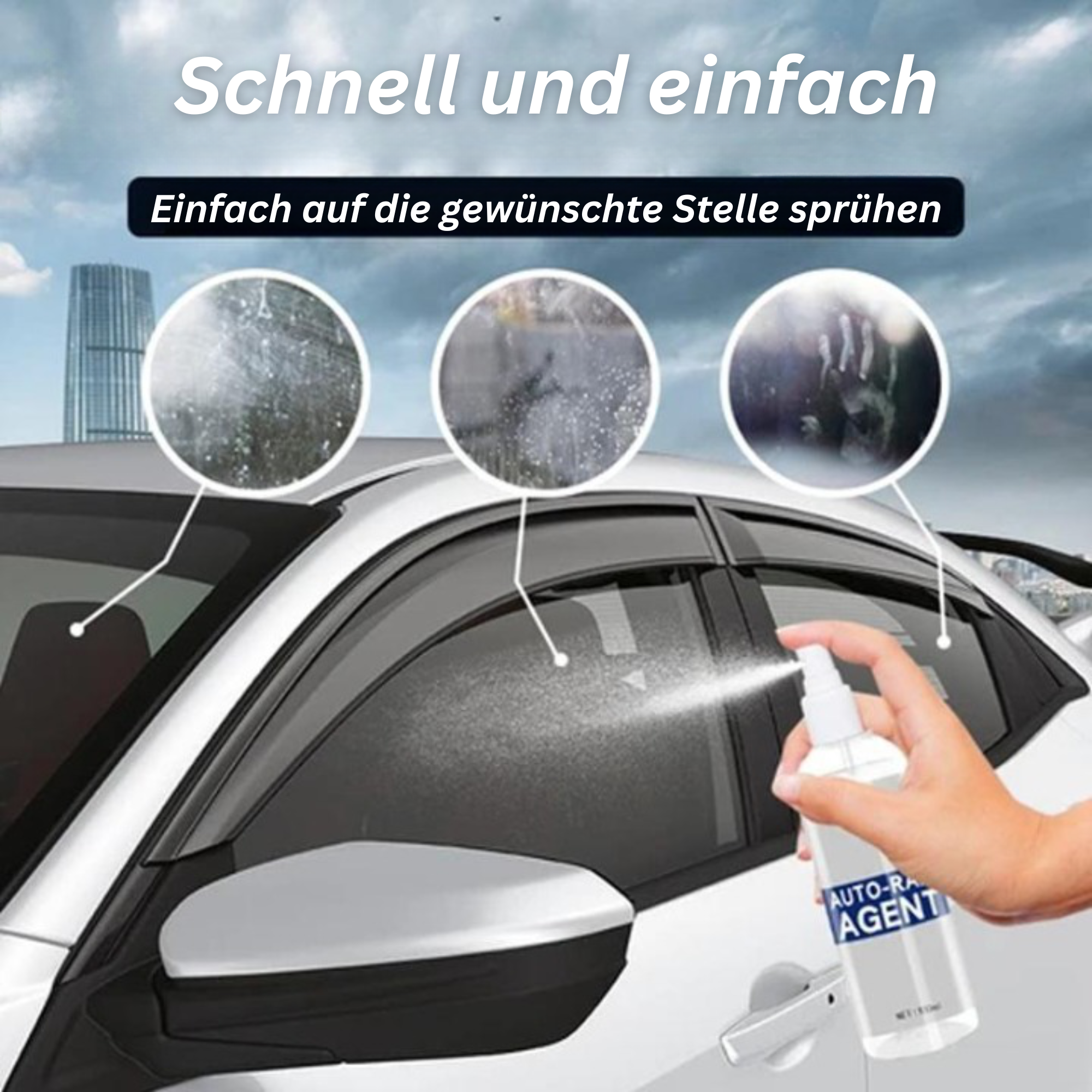 Spray Anti-Buée et Déperlant pour Vitres de Voiture – Revêtement Nano