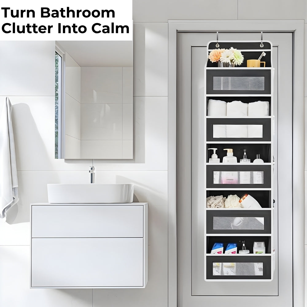 Organiseur de Porte Suspendu sans Perçage – Rangement Mural en Tissu