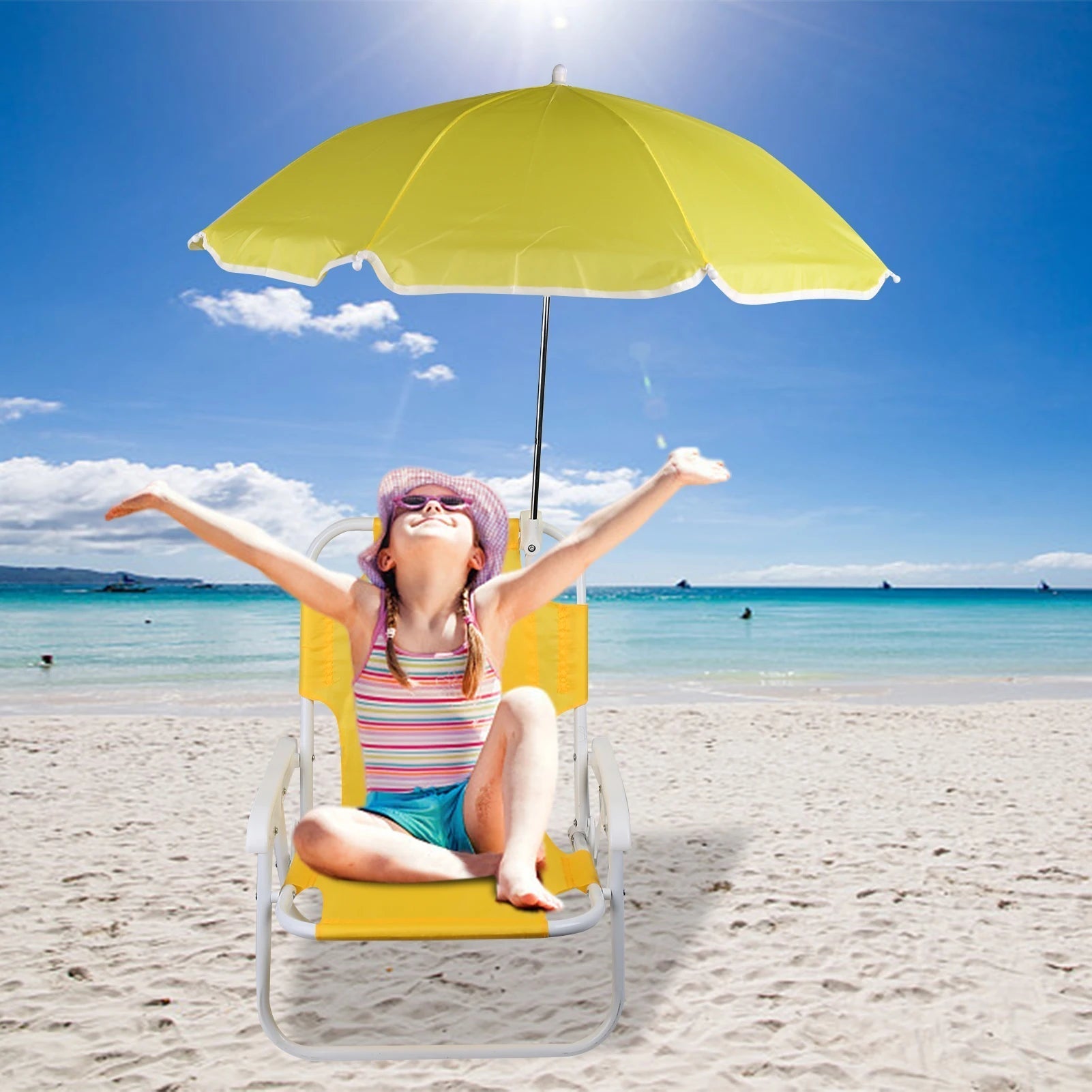 Chaise Pliante Enfant avec Auvent Anti-UV – Légère et Transportable