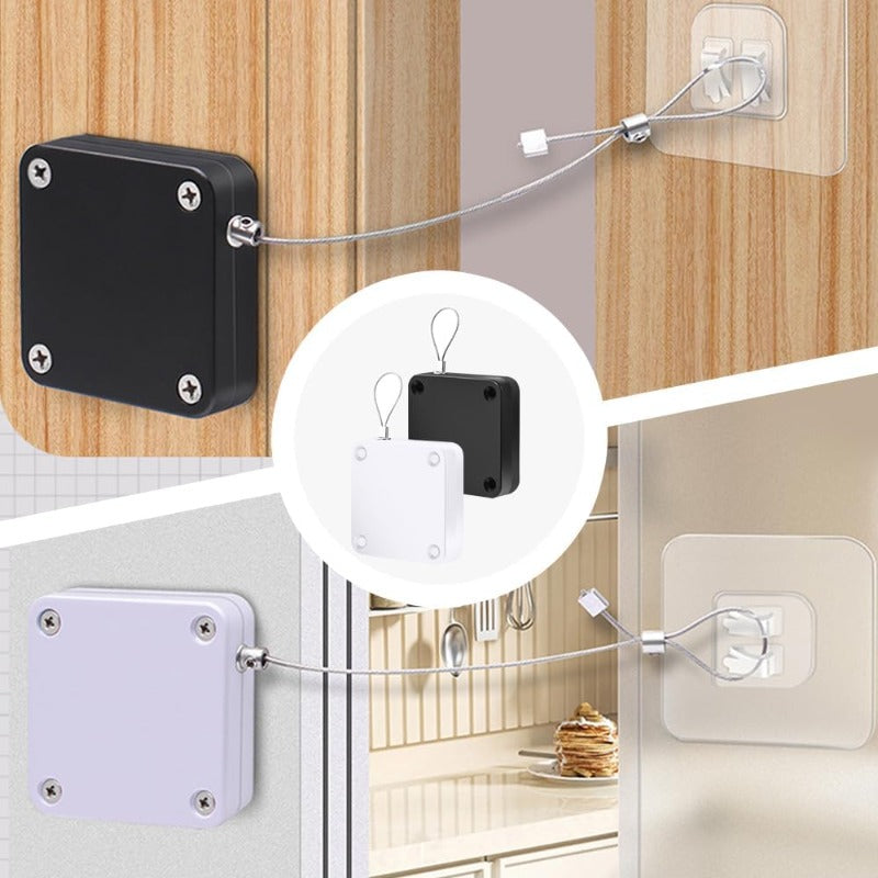 Ferme-porte automatique silencieux sans perçage – Installation adhésive