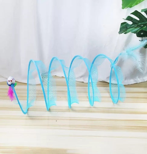 Jouet interactif pour chat en sisal avec plumes – Stimule l'instinct de chasse