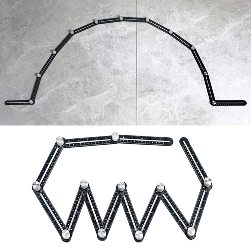 Règle Multi-Angles Flexible en Aluminium pour Mesures Précises