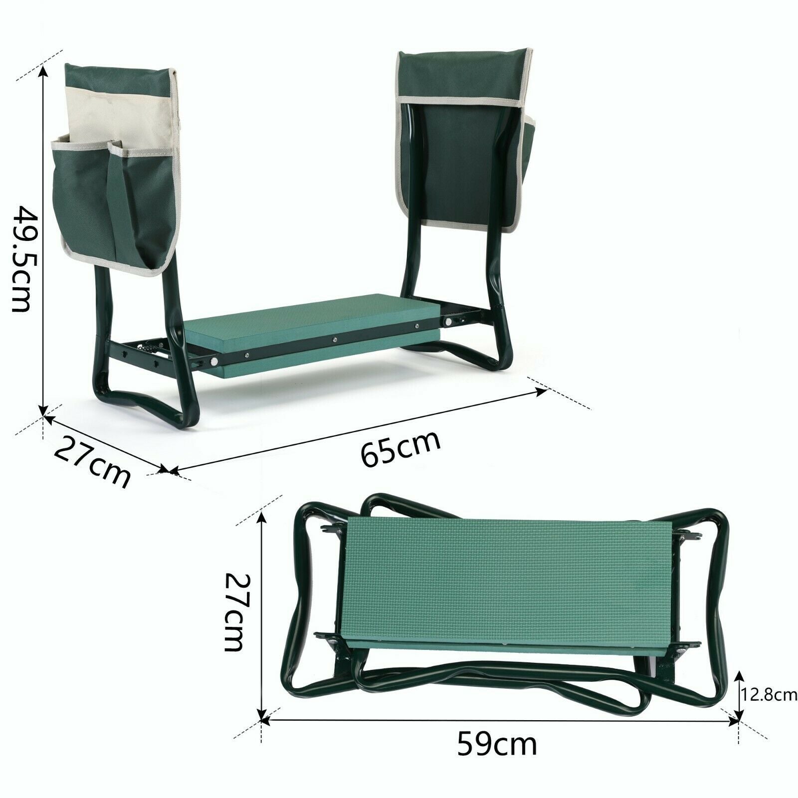 Siège agenouilloir de jardin pliable avec rembourrage ergonomique