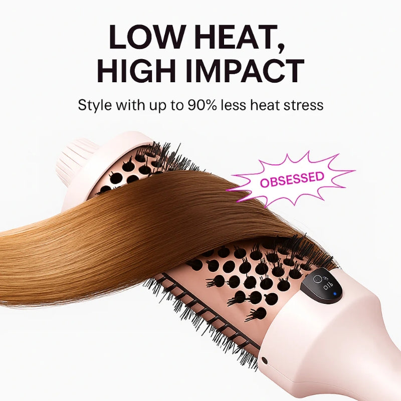 Brosse soufflante volumisante ionique – 5 niveaux de chauffe