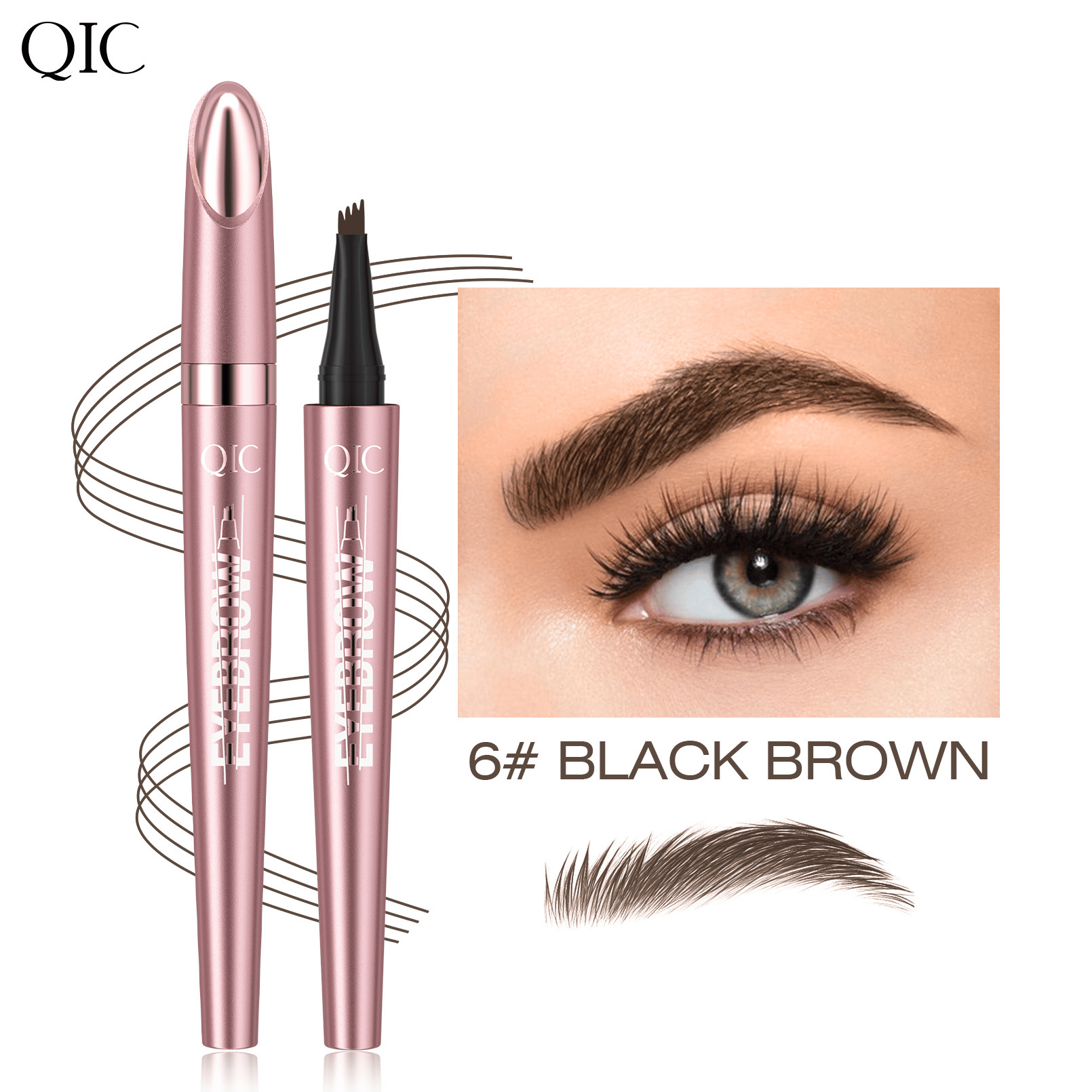 Crayon à Sourcils Micro-Fourche 4 Pointes – Waterproof 24h