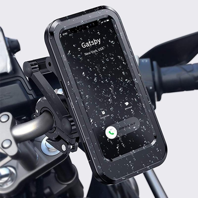Support Téléphone Vélo Étanche avec Charge Sans Fil 15W et Batterie Intégrée