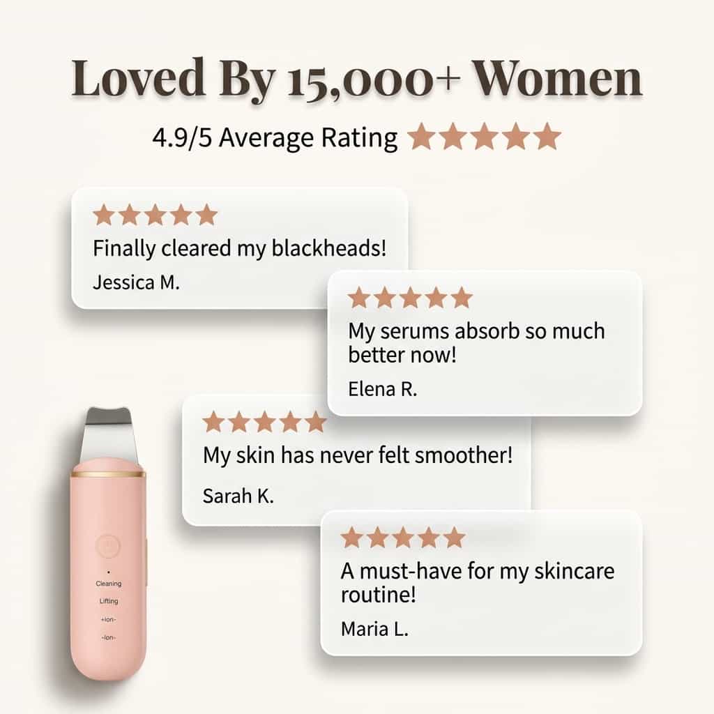 Spatule Ultrasonique Visage – Nettoyage en Profondeur et Exfoliation