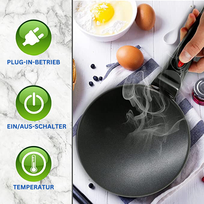 Crêpier Électrique Antiadhésif 800W pour Crêpes et Pancakes