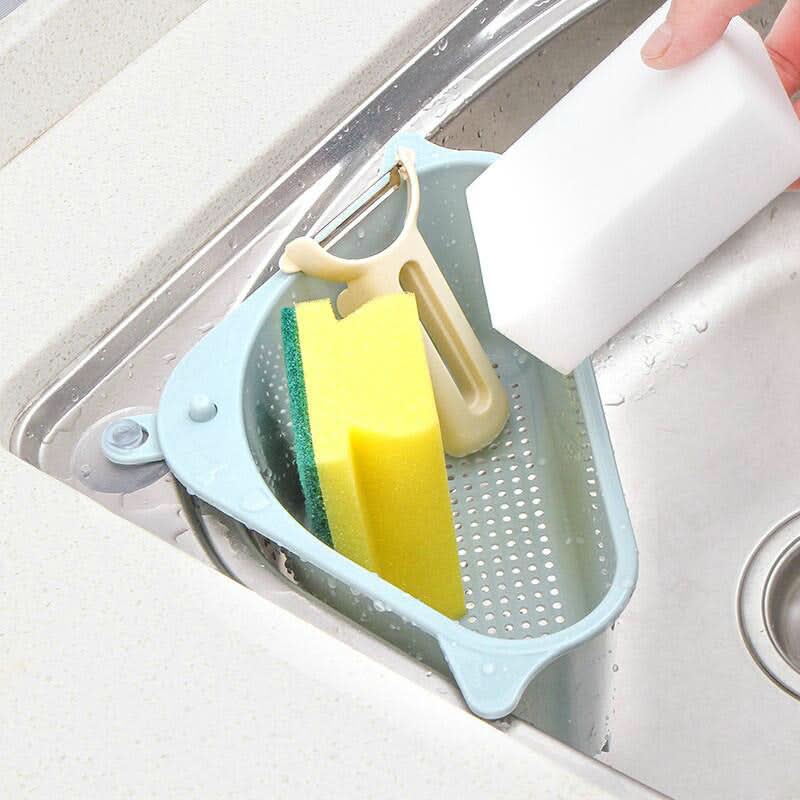 Égouttoir triangulaire pour évier de cuisine – gain de place optimal