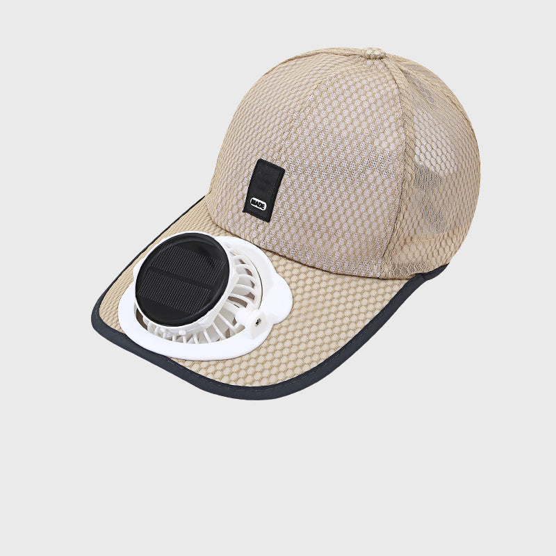 Chapeau solaire avec ventilateur intégré UPF50+ rechargeable 360°