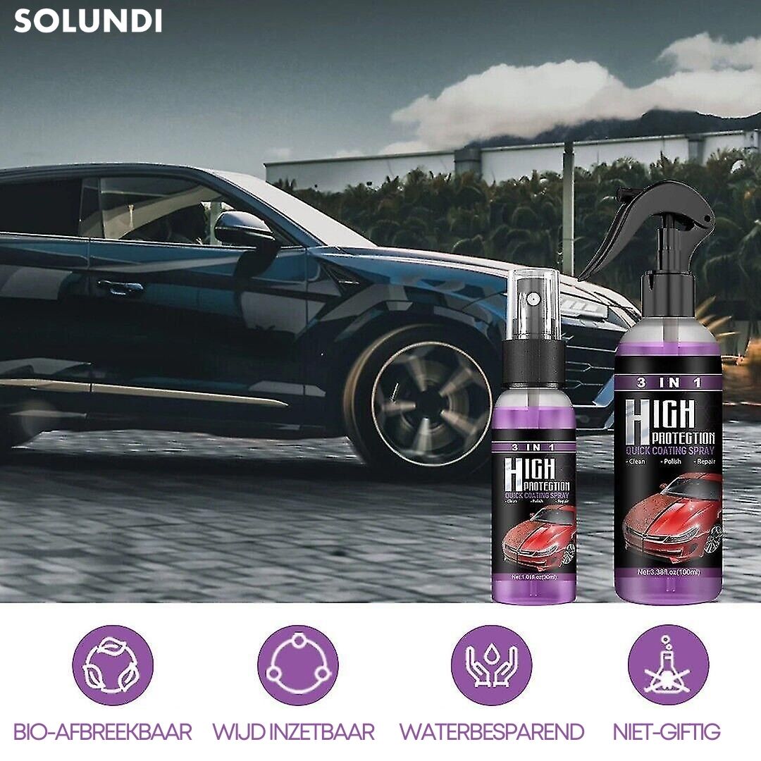 Spray Nettoyant Voiture 3-en-1 Nanotechnologique – Nettoie, Répare et Protège