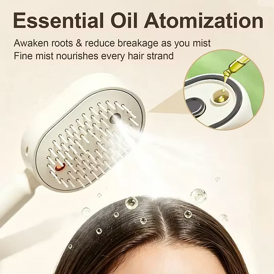Brosse de massage électrique à vaporisation pour cheveux