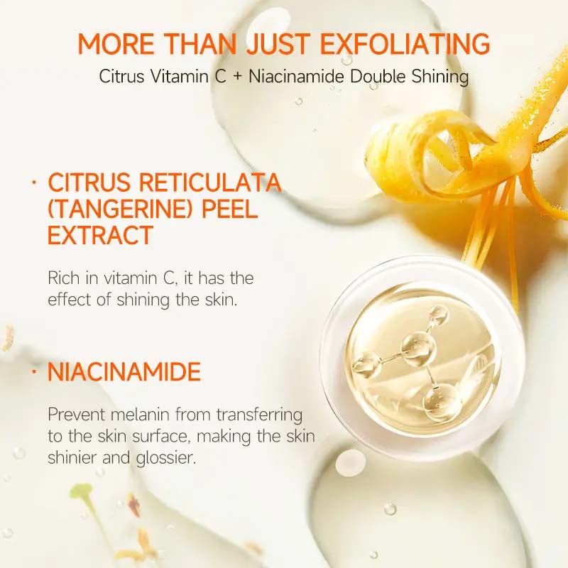 Gel Exfoliant Enzymatique à l'Orange pour Peau Douce et Éclatante