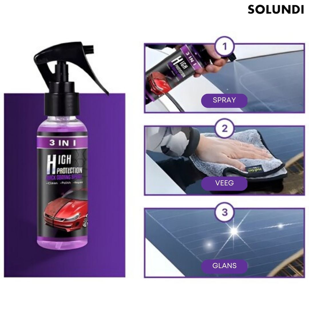 Spray Nettoyant Voiture 3-en-1 Nanotechnologique – Nettoie, Répare et Protège