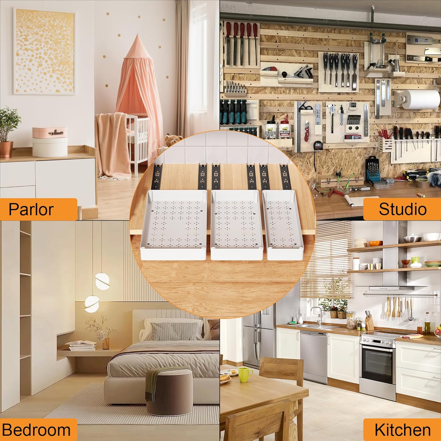 Tiroir Coulissant pour Placard – Rangement Cuisine Extensible