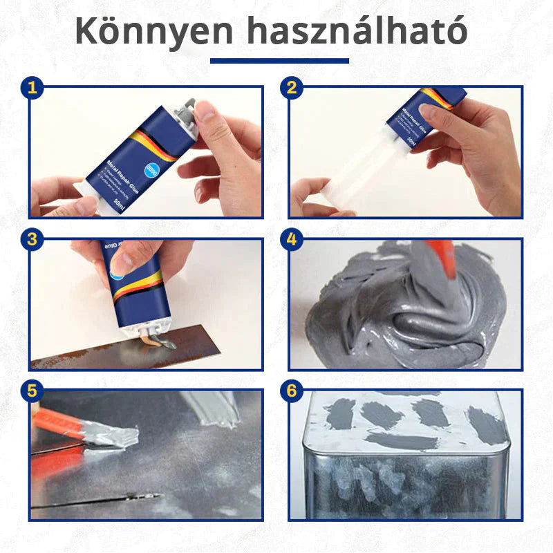 Mastic de Réparation Métallique Ultra-Résistant pour Métal, Acier et Aluminium