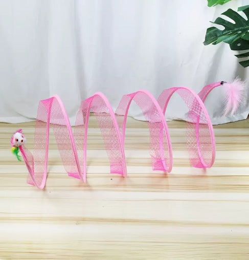 Jouet interactif pour chat en sisal avec plumes – Stimule l'instinct de chasse