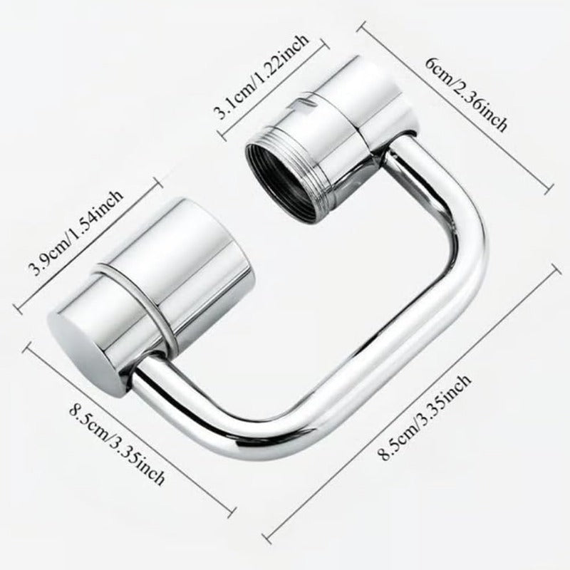 Aérateur de Robinet Rotatif 1440° avec Double Mode de Débit d'Eau