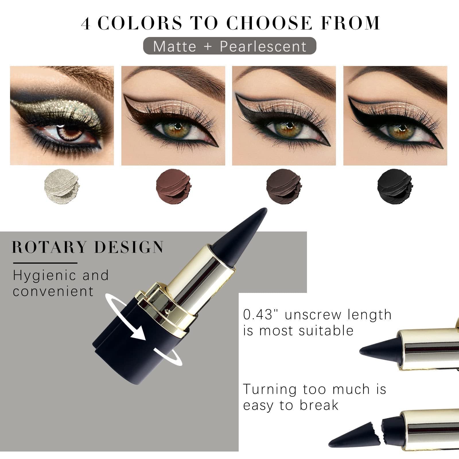 Eyeliner Mat Longue Tenue Résistant à l'Eau – Séchage Rapide et Précis