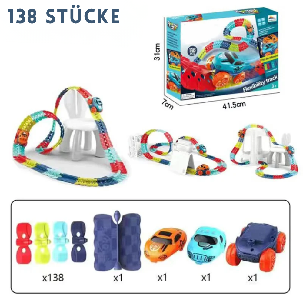Piste de Course Flexible pour Enfants avec Voiture Autonome