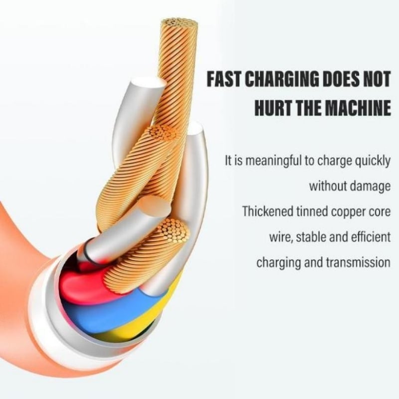 Câble USB Rotatif 540° avec Éclairage LED pour Charge Rapide