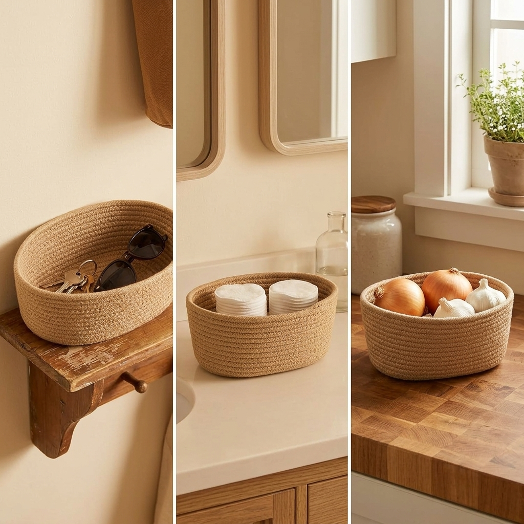 Panier Suspendu de Porte 3 Niveaux sans Perçage – Rangement Cuisine et Salle de