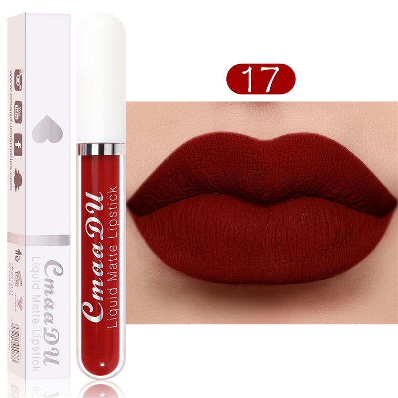 Rouge à Lèvres Mat Longue Tenue – Set de 18 Teintes Résistant à l'Eau