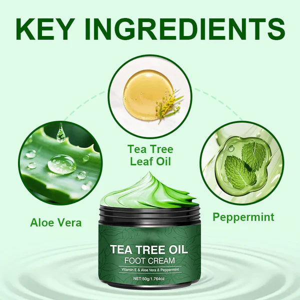 Crème Rafraîchissante pour les Pieds à la Menthe Poivrée et Aloe Vera