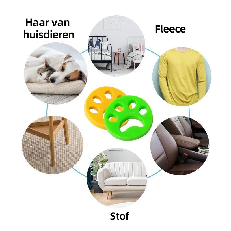 Attrape-poils en silicone pour machine à laver et sèche-linge – Lot de 4