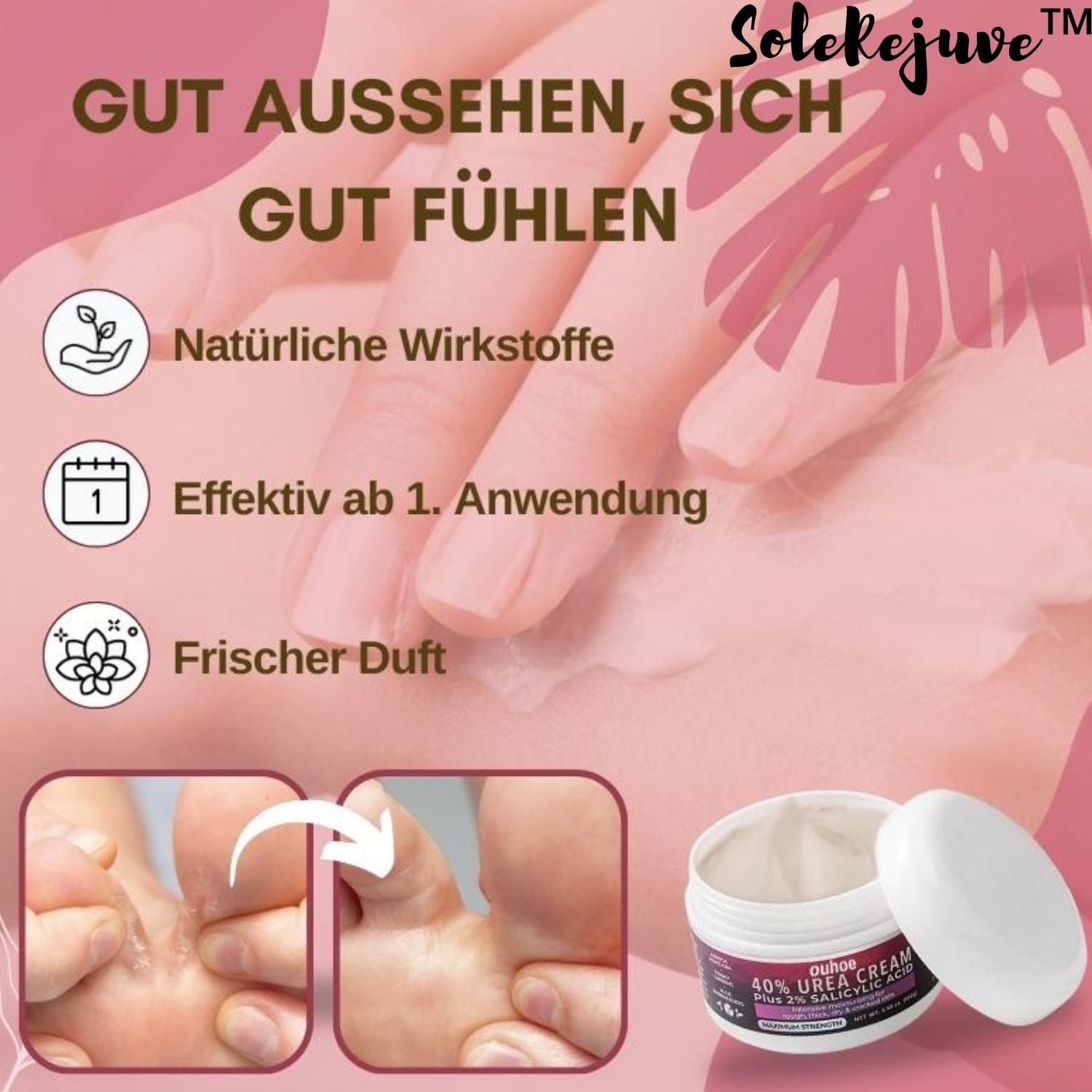 SoleRjejuve™ – Soin des pieds instantané et nourrissant pour des pieds doux [1 + 1 Gratuit]