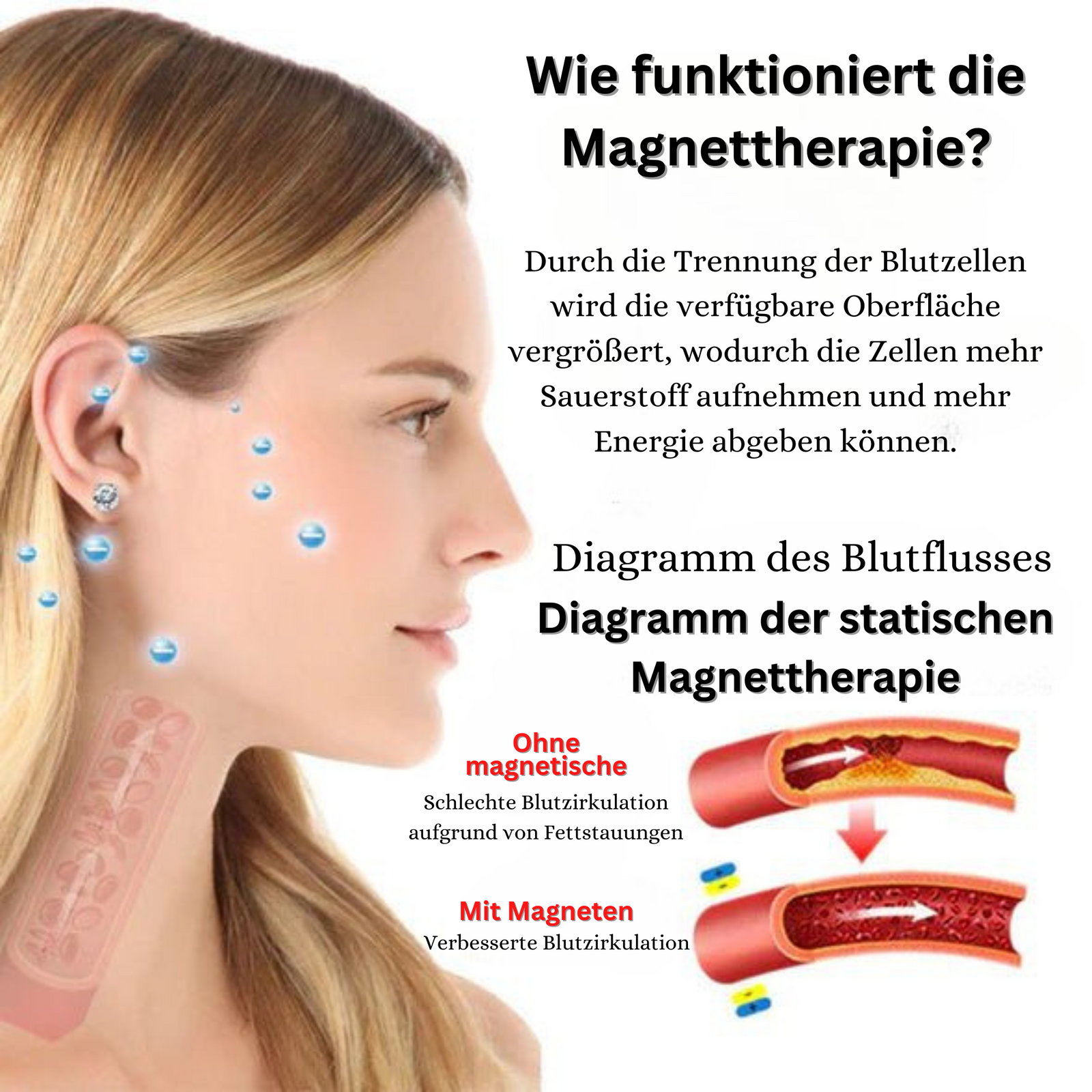 Boucles d'oreilles magnétiques en zircon avec aimant d'acupression
