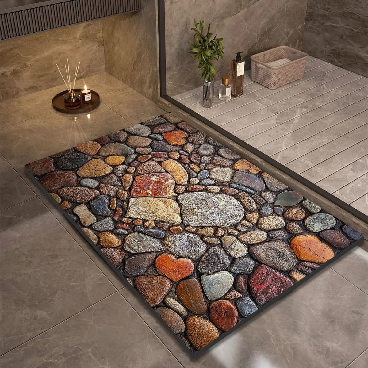 Tapis de bain en terre de diatomées – séchage rapide, antidérapant et hygiénique