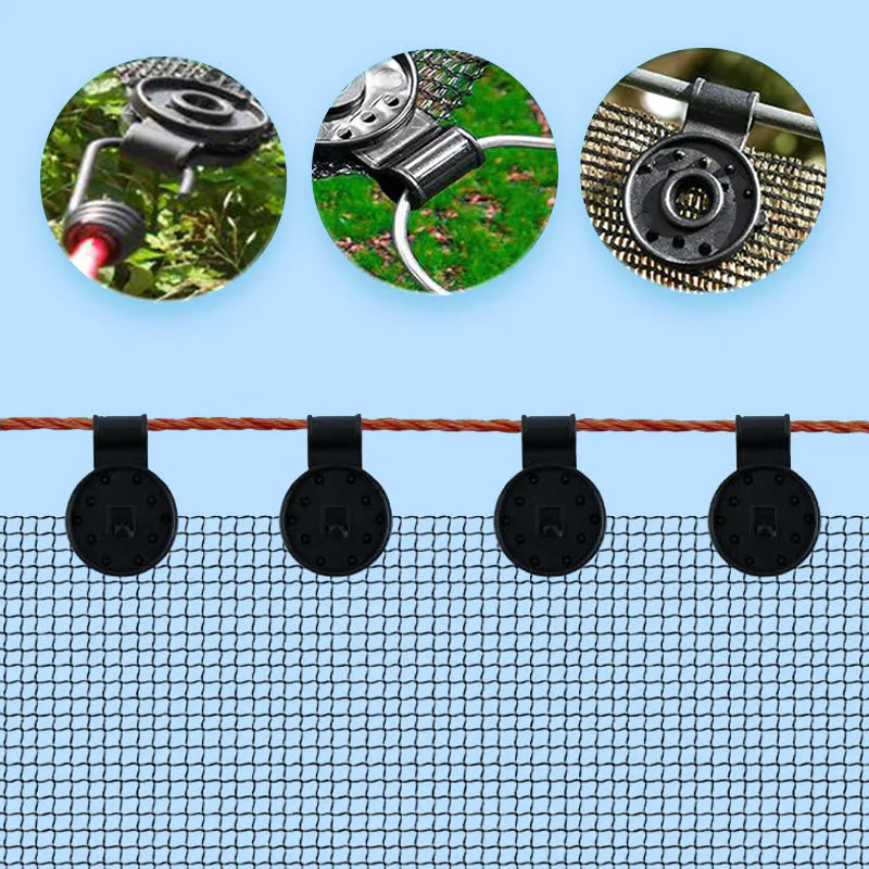 Clips de Fixation pour Voile d'Ombrage et Filet de Jardin