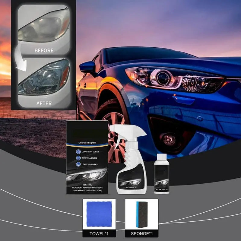 CarClean™ – Élimine le jaunissement et assure une vision claire [50 % de réduction]